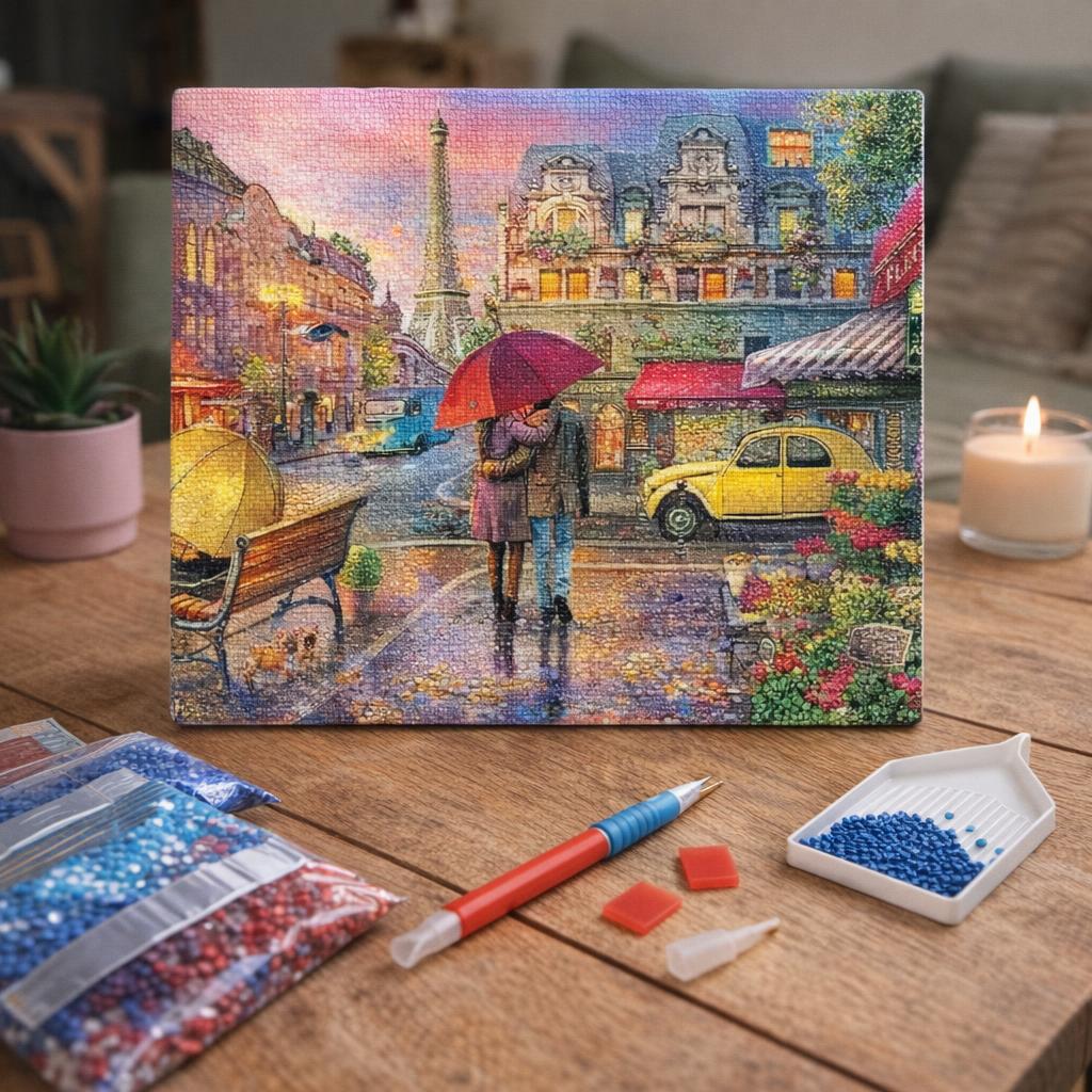 Broderie Diamant - Romance à Paris