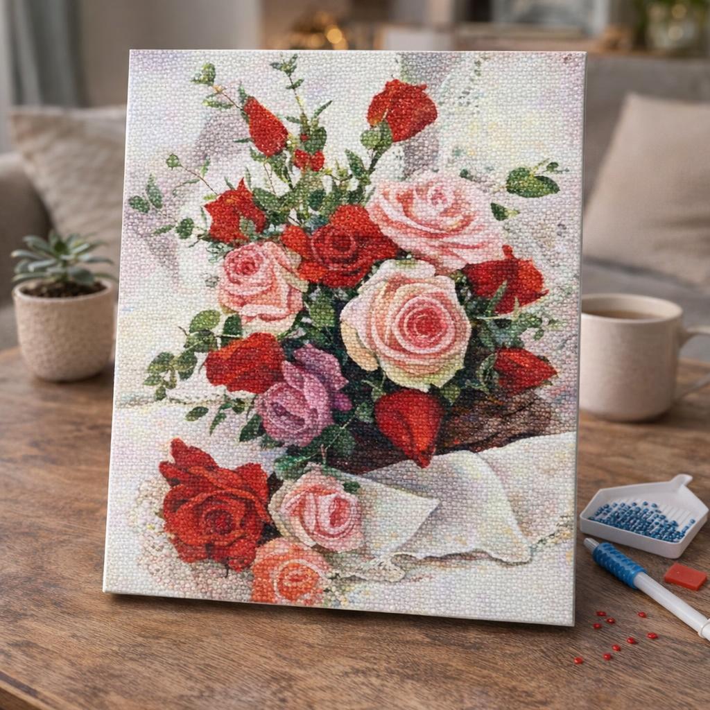 Broderie Diamant - Roses Belles Fleurs