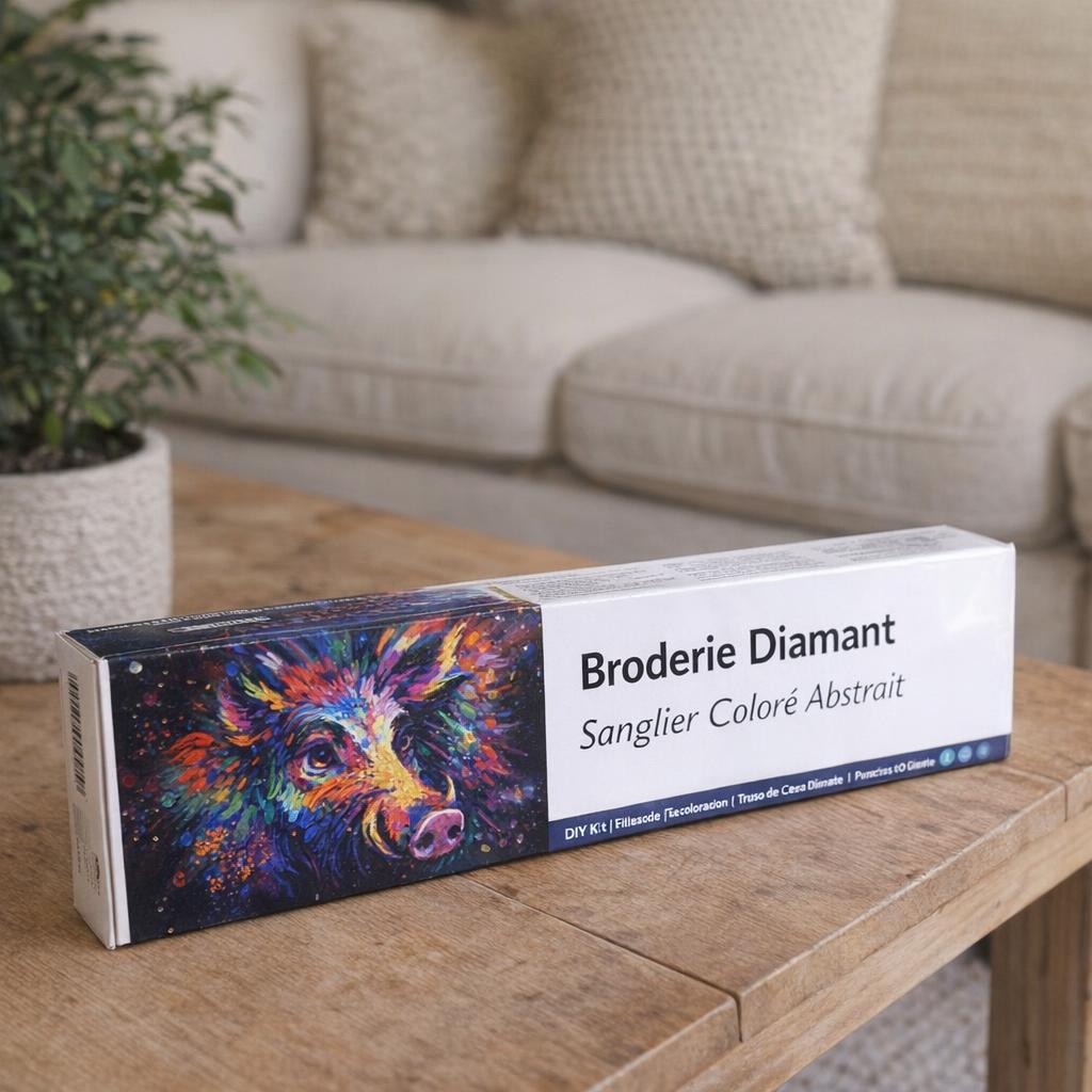 Sanglier coloré abstrait