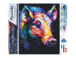 Broderie Diamant - Sanglier Coloré Abstrait