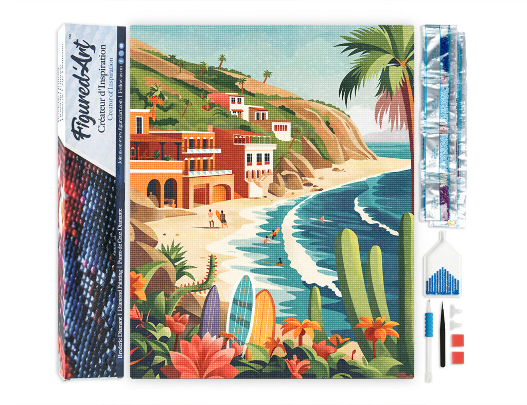 Broderie Diamant - Surf côtier