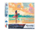 Broderie Diamant - Surfeuse à l'aube