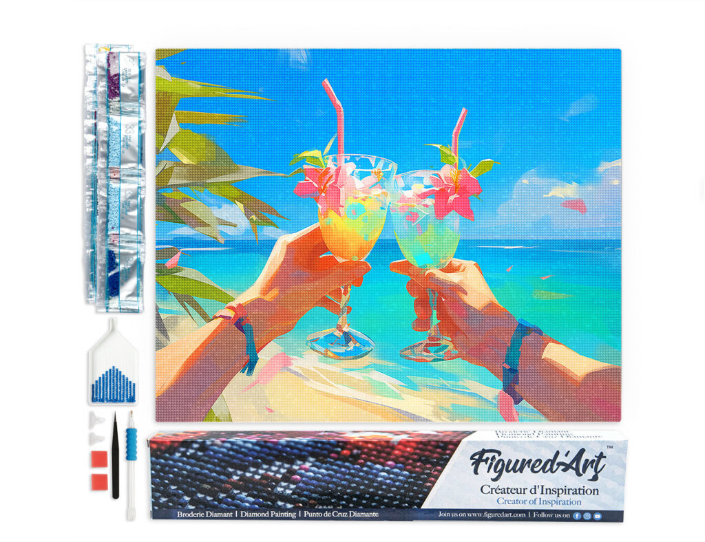 Broderie Diamant - Toast de plage