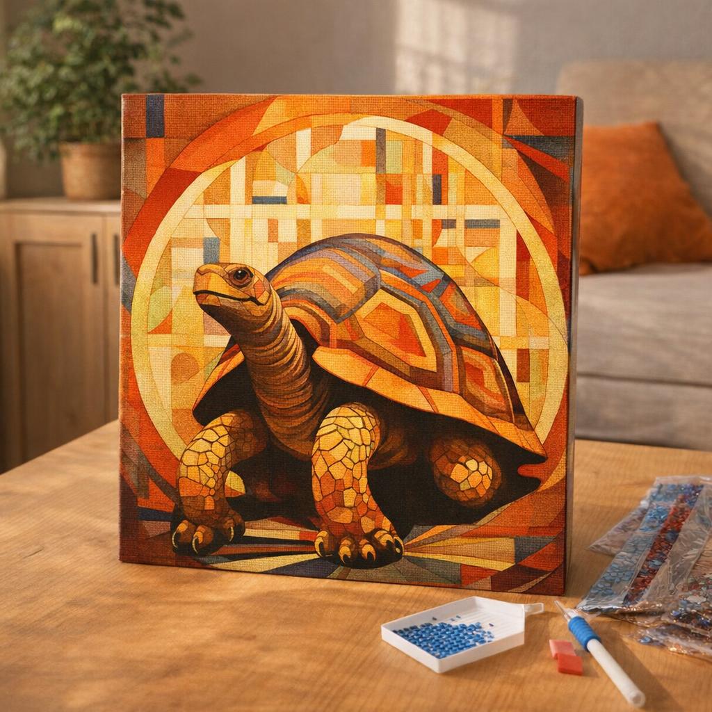 Broderie Diamant - Tortue Art Déco