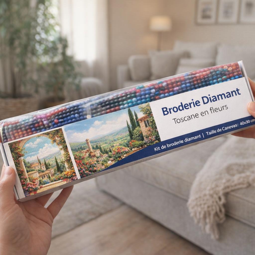 Broderie Diamant - Toscane en fleurs