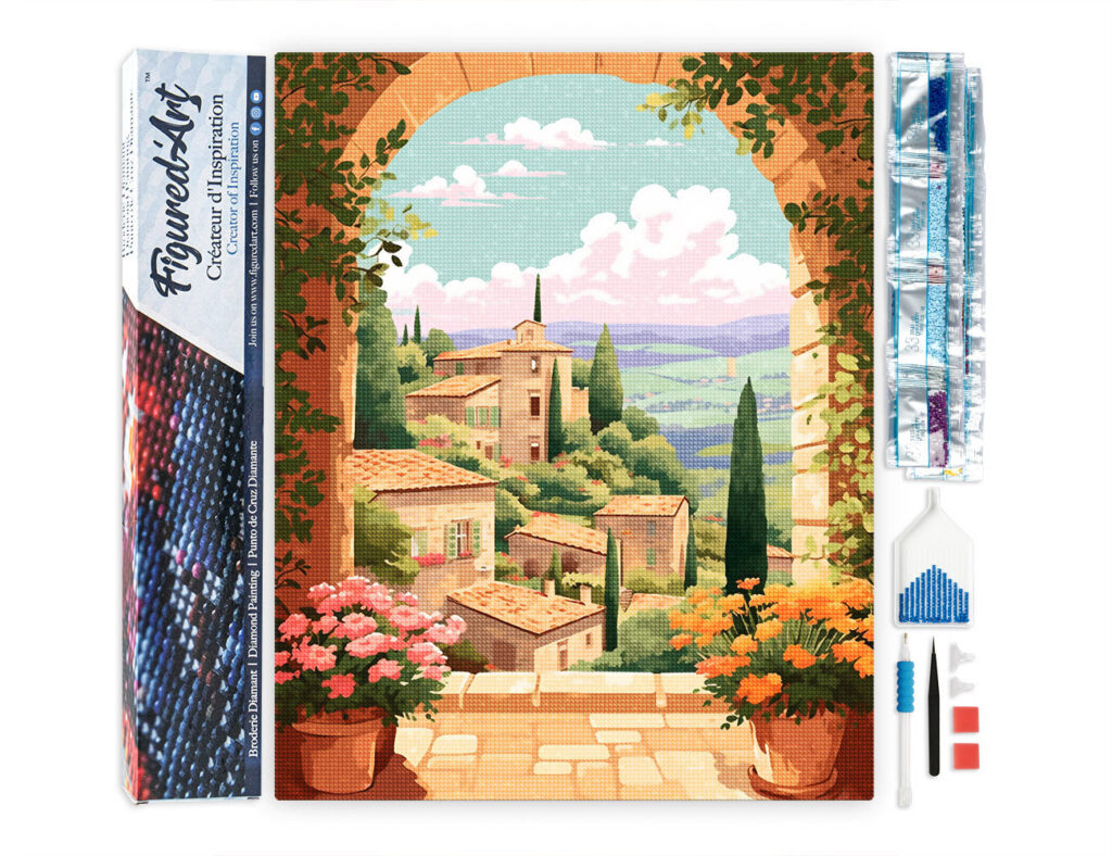 Broderie Diamant - Toscane en fleurs