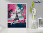 Broderie Diamant - Tour Eiffel en Fleurs