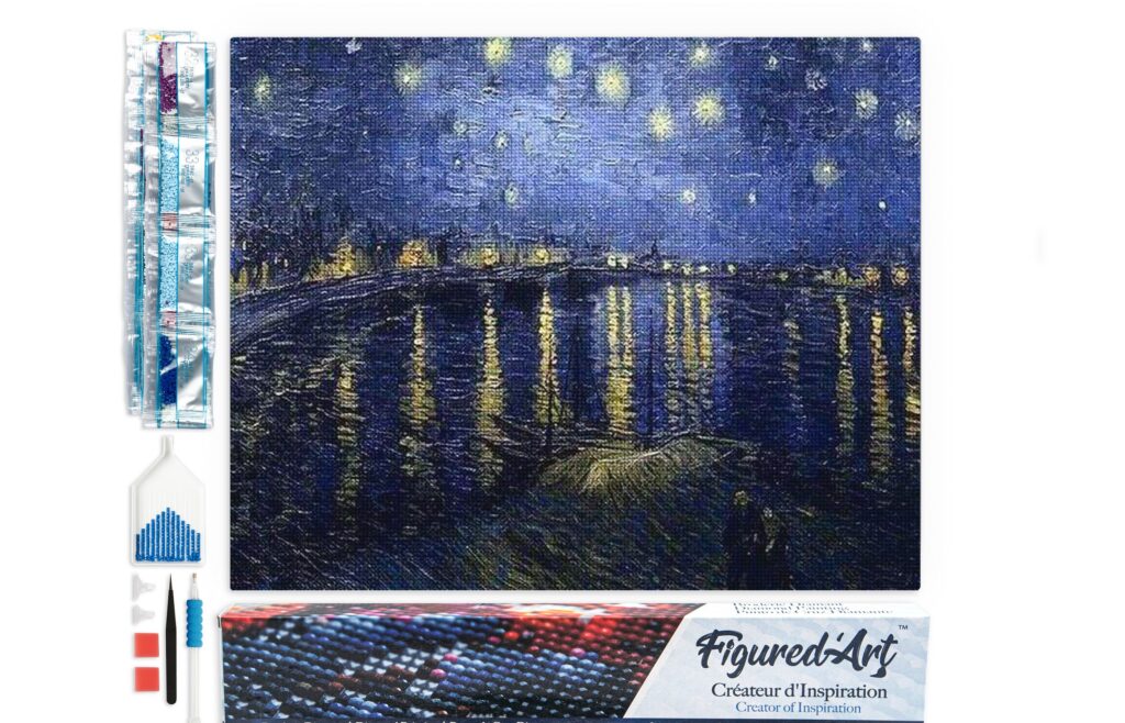 Broderie Diamant - Van Gogh Nuit Etoilée sur le Rhône