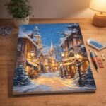 Broderie Diamant - Village Illuminé de Noël