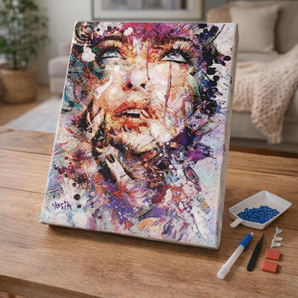 Broderie Diamant - Visage de Femme Design