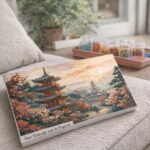 Broderie Diamant - Vue Vintage sur la Pagode