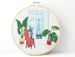 Kit broderie Paris 20cm - Tambour 20cm