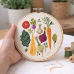 Kit broderie Potager - Tambour 20cm