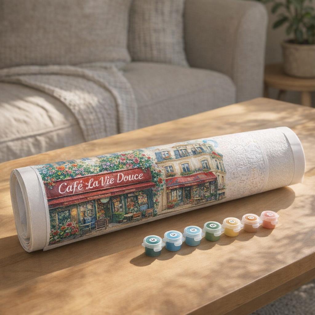 Café La Vie Douce - Toile roulée