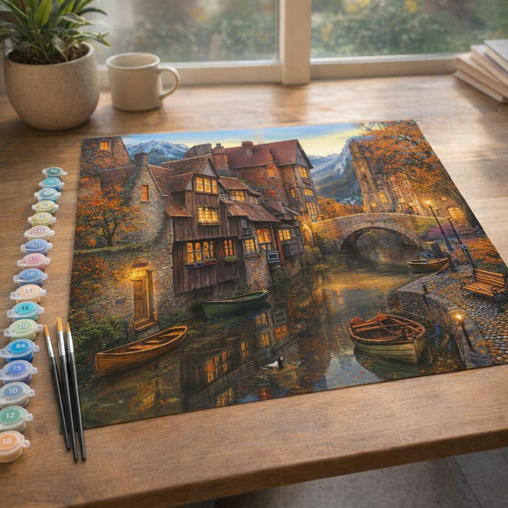 Canaux chaleureux - Toile roulée