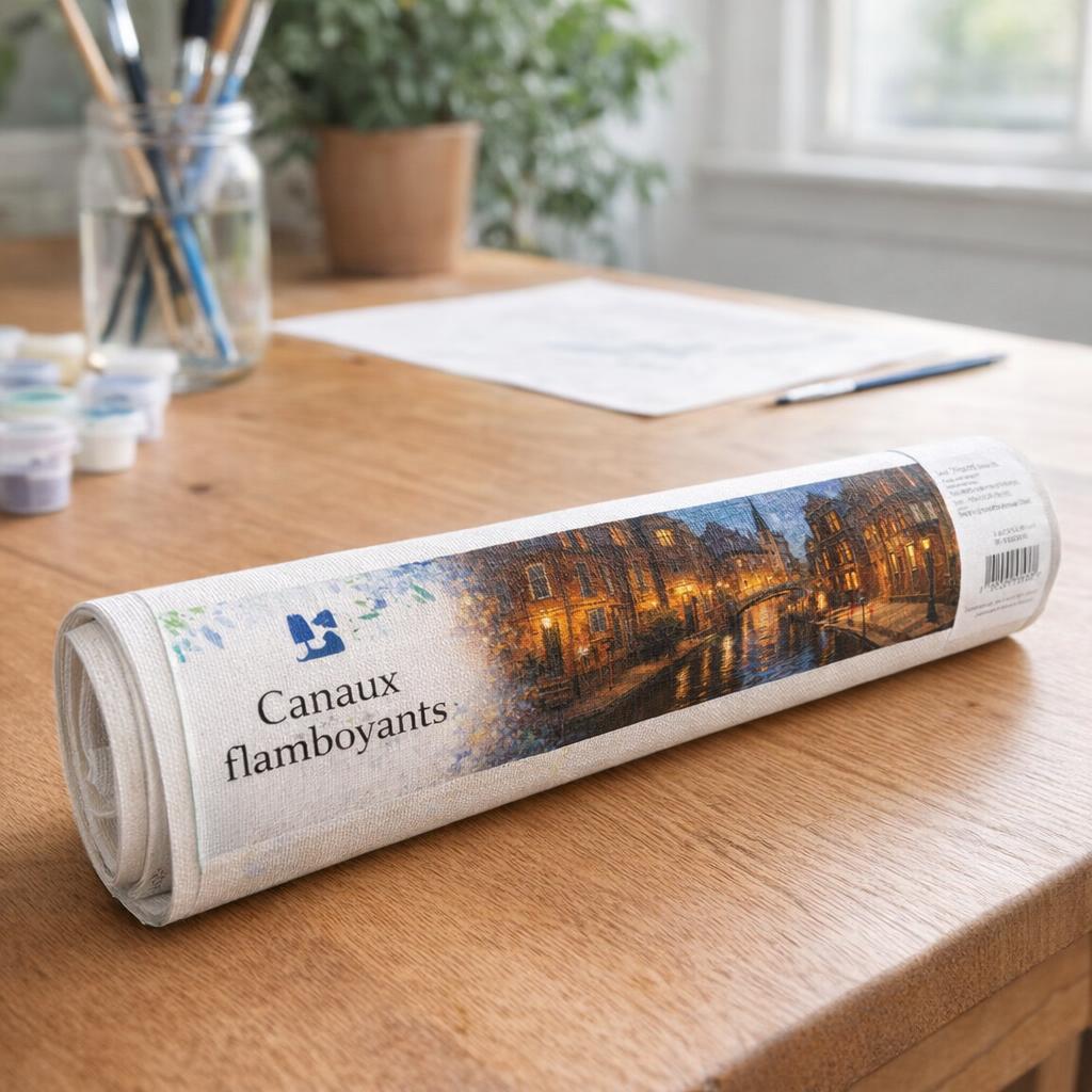 Canaux flamboyants - Toile roulée