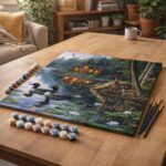 Chalet au bord du Lac - Toile roulée