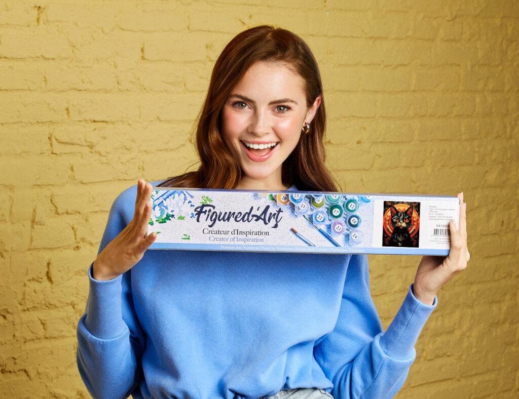 Chat noir Art Déco - Toile roulée