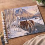 Chevaux à la fin de l'hiver - Toile roulée