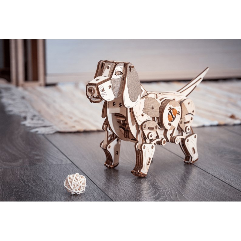 Chien mécanique bois