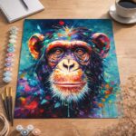 Chimpanzé Coloré Abstrait - Toile roulée