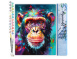 Chimpanzé Coloré Abstrait - Toile roulée