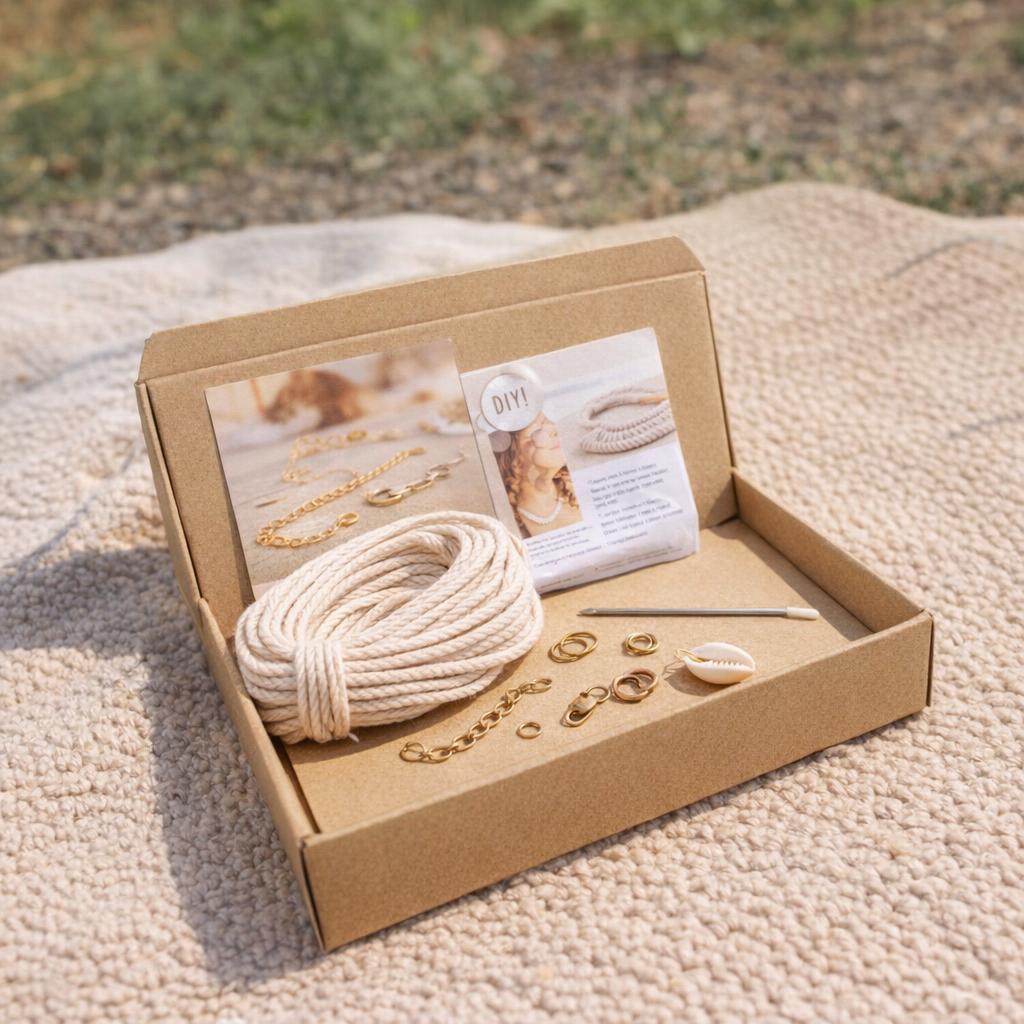Kit macramé pour collier - Kit bijou DIY