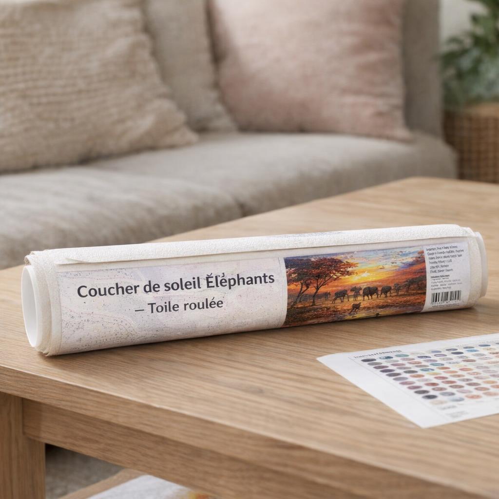 Éléphants au soleil