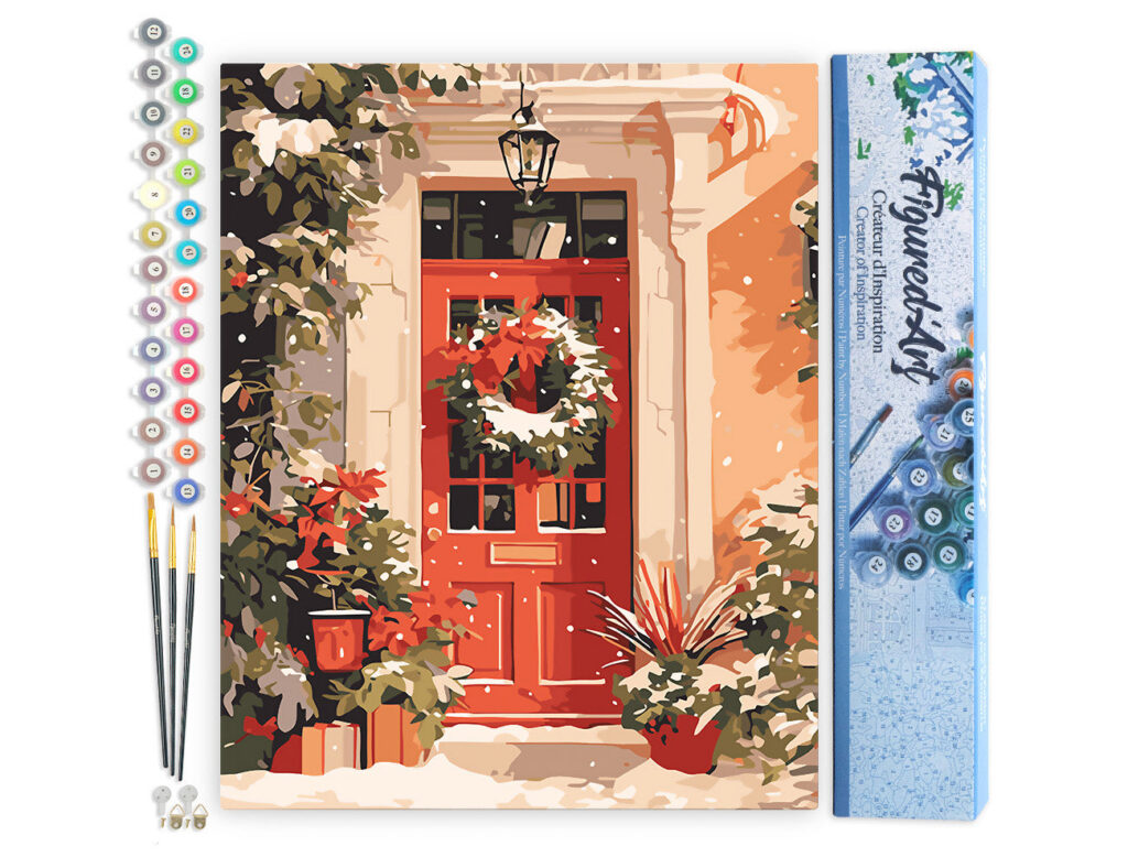 Couronne de Noël - Toile roulée