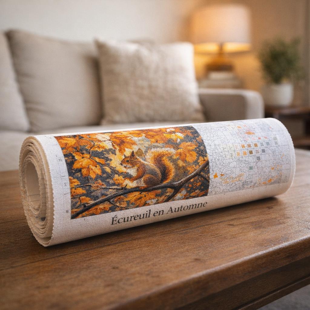 Écureuil en Automne - Toile roulée