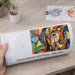 Femme abstraite style Picasso - Toile roulée