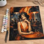 Femme dans un Club Art Déco - Toile roulée