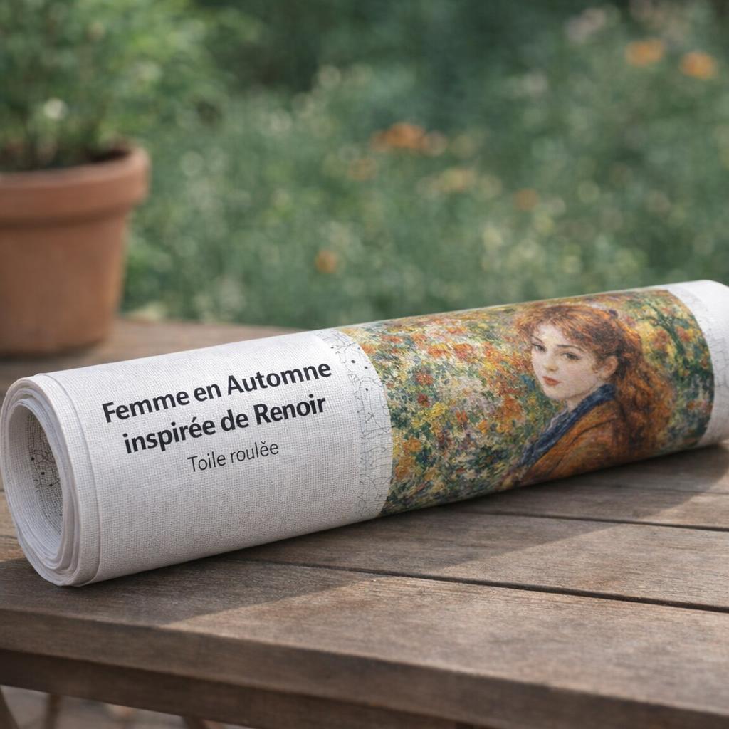 Femme en  Automne inspirée de Renoir - Toile roulée