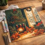 Feu de Cheminée à Noël - Toile roulée