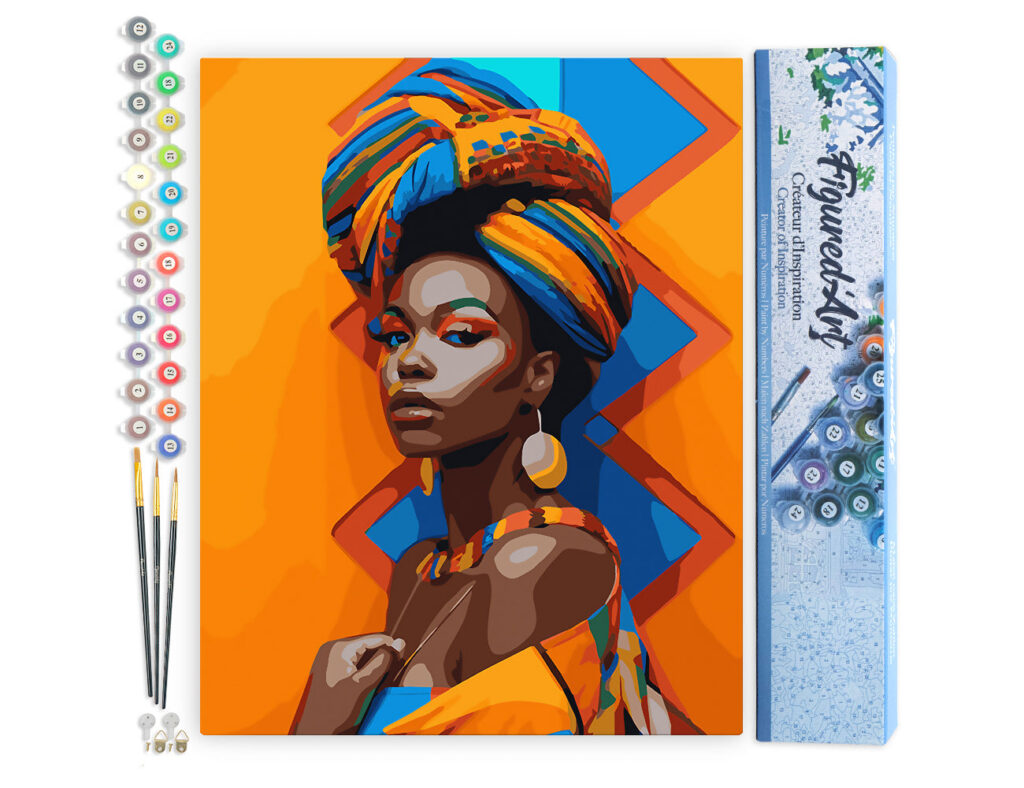 Fille Africaine traditionnelle - Toile roulée