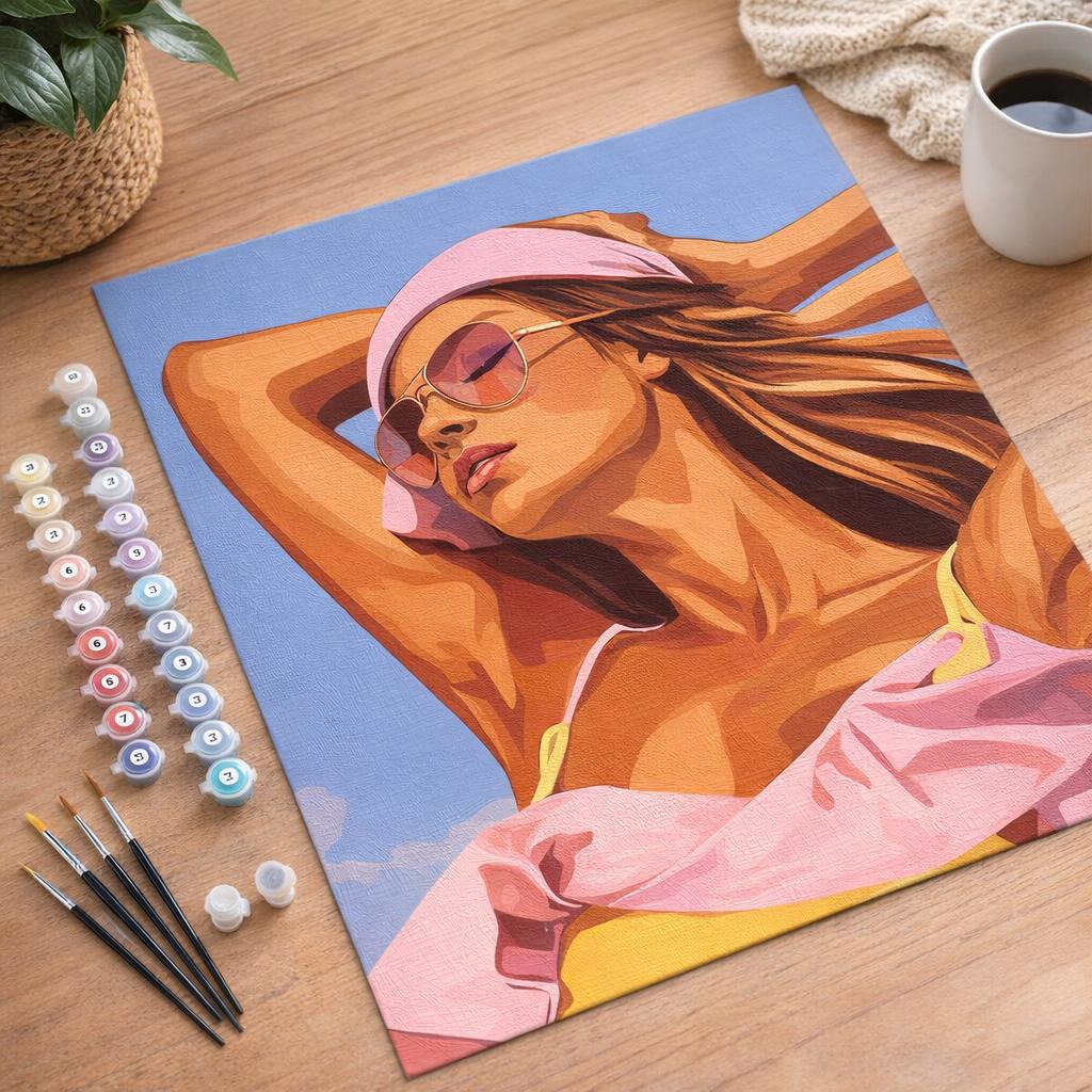 Fille embrassée par le soleil - Toile roulée