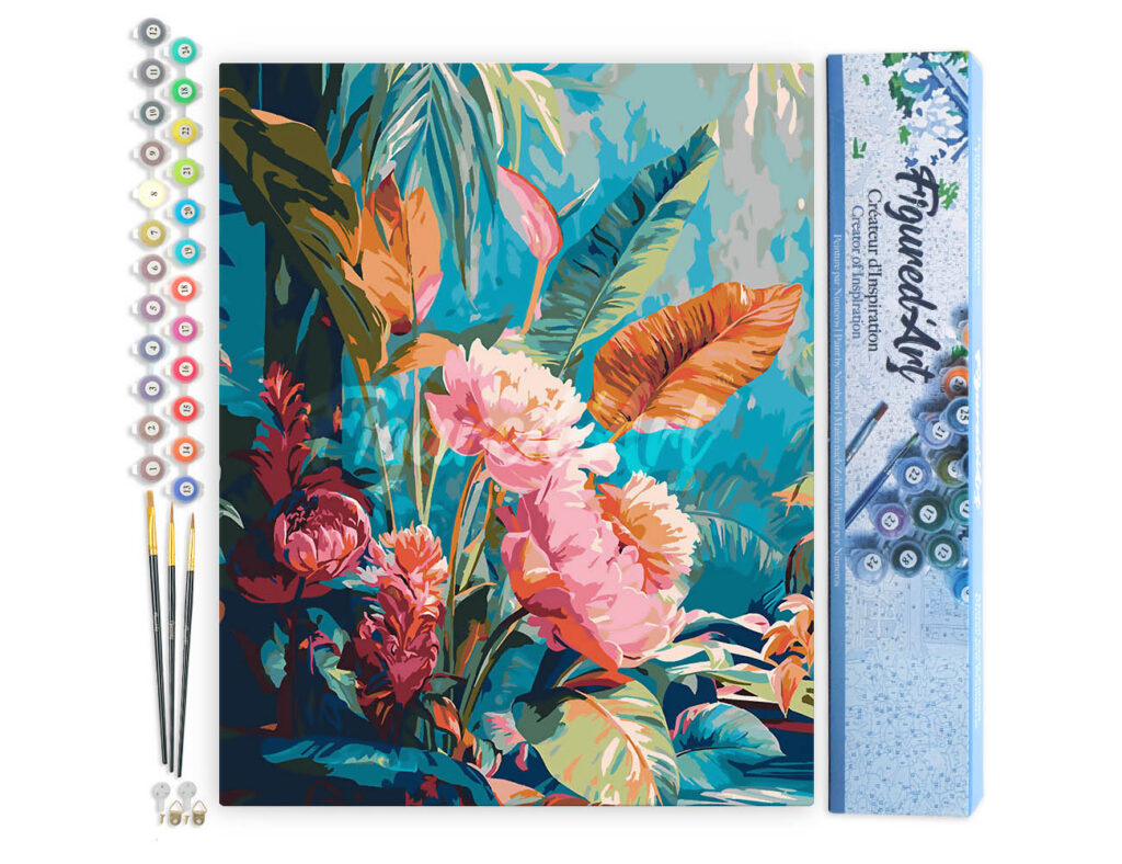 Fleurs de la jungle - Toile roulée