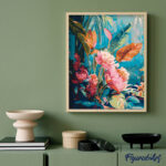 Fleurs de la jungle - Toile roulée