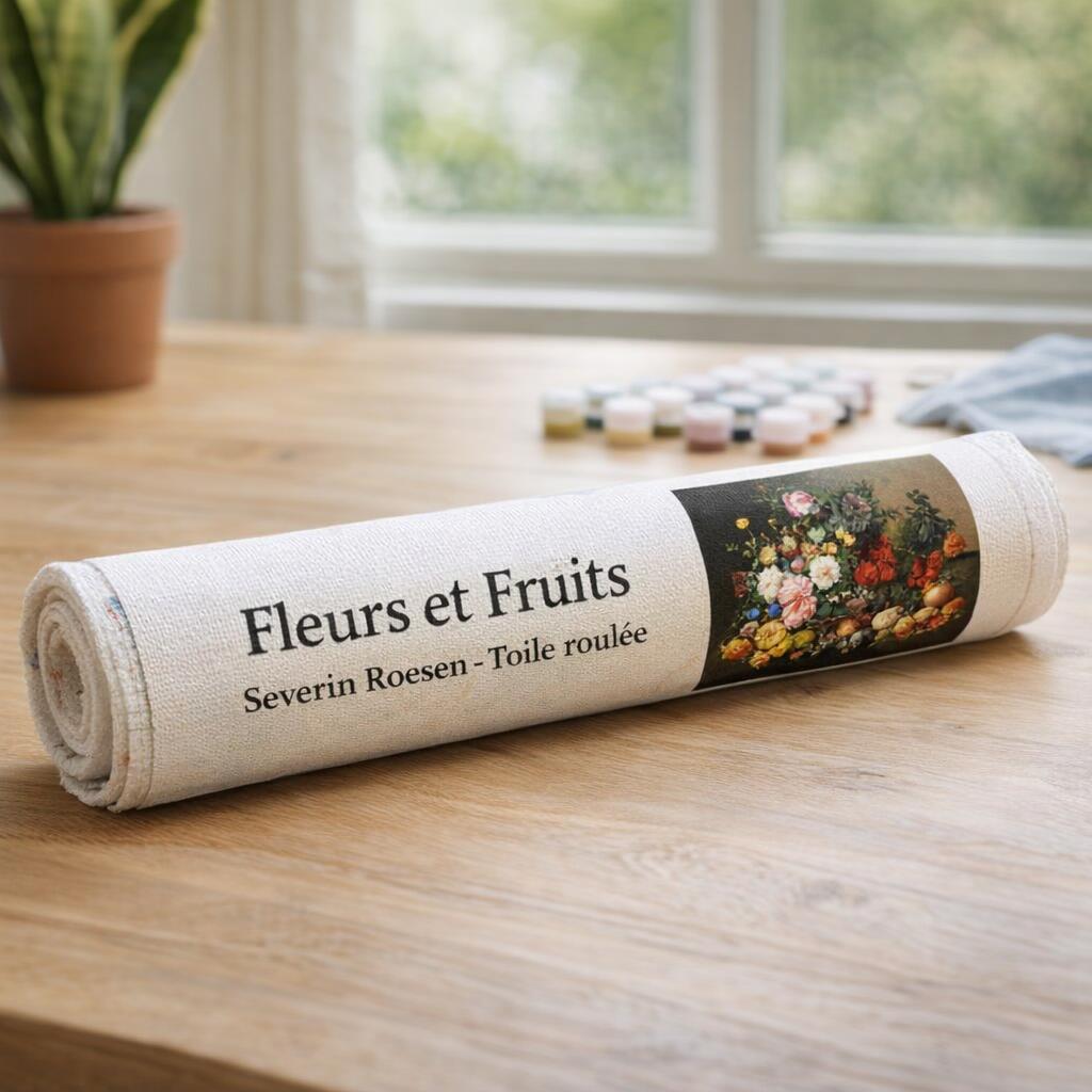Fleurs et Fruits - Severin Roesen - Toile roulée