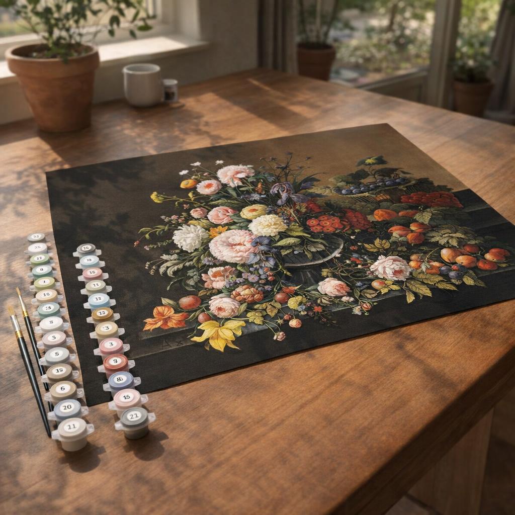 Fleurs et Fruits - Severin Roesen - Toile roulée