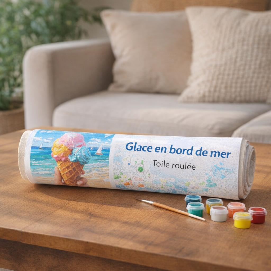 Glace en bord de mer - Toile roulée