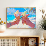 Glace en bord de mer - Toile roulée