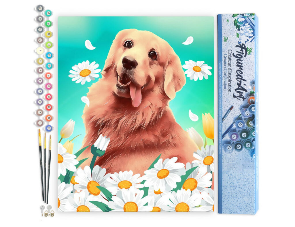 Golden Retriever - Toile roulée