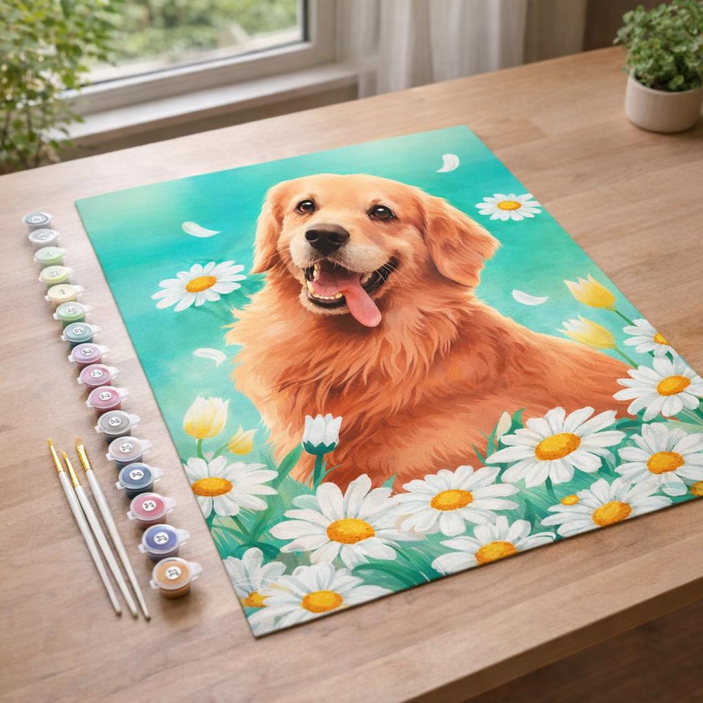 Golden Retriever - Toile roulée