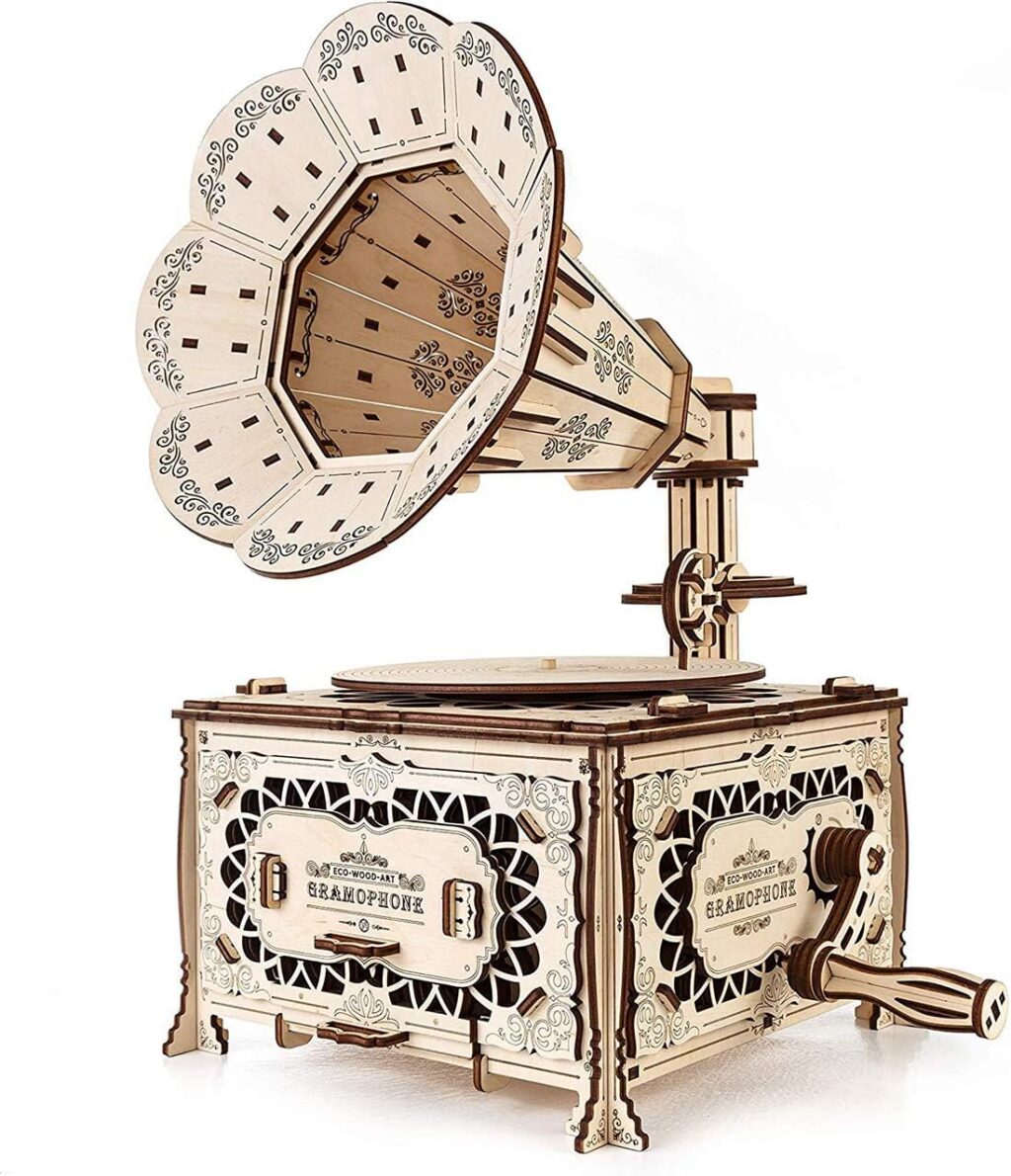 Gramaphone - Puzzle 3D mécanique en Bois
