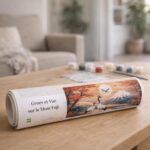 Grues et Vue sur le Mont Fuji - Toile roulée