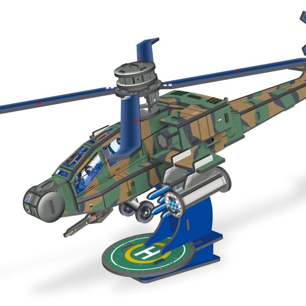Hélicopter apache maquette en mousse - puzzle 3D