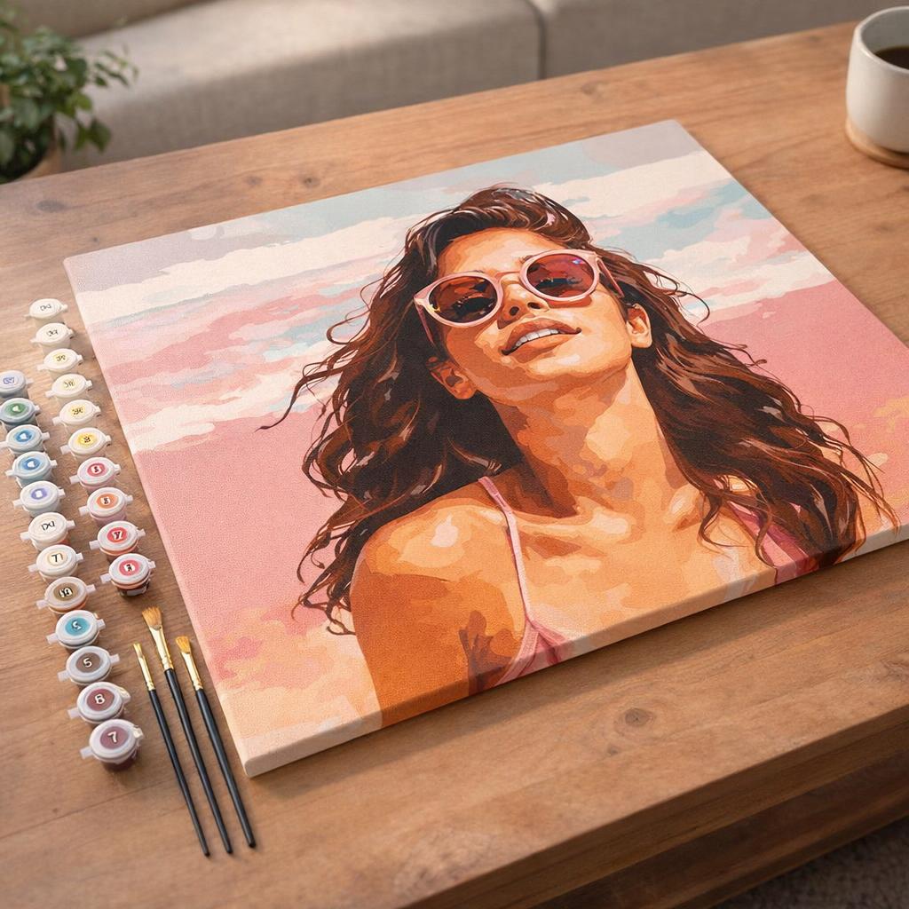 Joie en bord de mer - Toile roulée