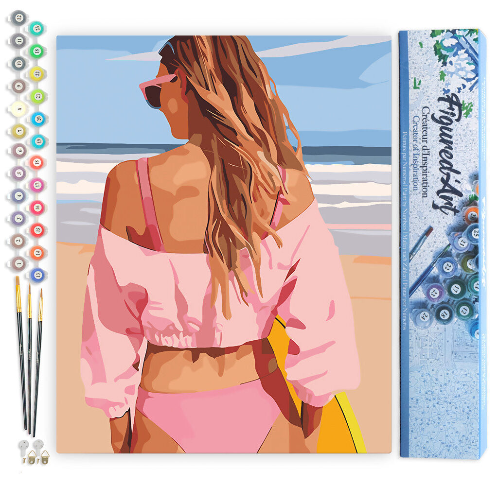 Peinture par numéros Journée de plage avec style | Tout à Créer