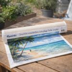 Journée ensoleillée à la plage - Toile roulée